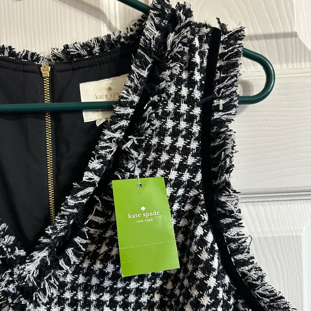 NWT ♠️ Kate Spade New York Tweed Houndstooth Dress size 10 - Picture 11 of 11